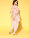 Crepe Multi color Kaftan Style Kurta Dhoti Set - Ria Fashions