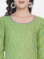 Pastel Green Printed Kurta - Ria Fashions