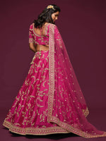 Pink Embroidered Silk Lehenga Choli Set - Ria Fashions