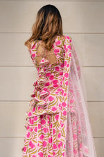 Cotton Pink Block Print Sharara Set - Ria Fashions