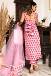 Cotton Pink Hand Block Print Suit Set - Ria Fashions