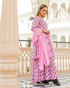 Cotton Pink Printed Sharara Suit Set - Ria Fashions