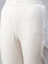 Cream-Grey Printed Kurta Pant Set - Ria Fashions