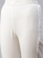 Cream-Grey Printed Kurta Pant Set - Ria Fashions