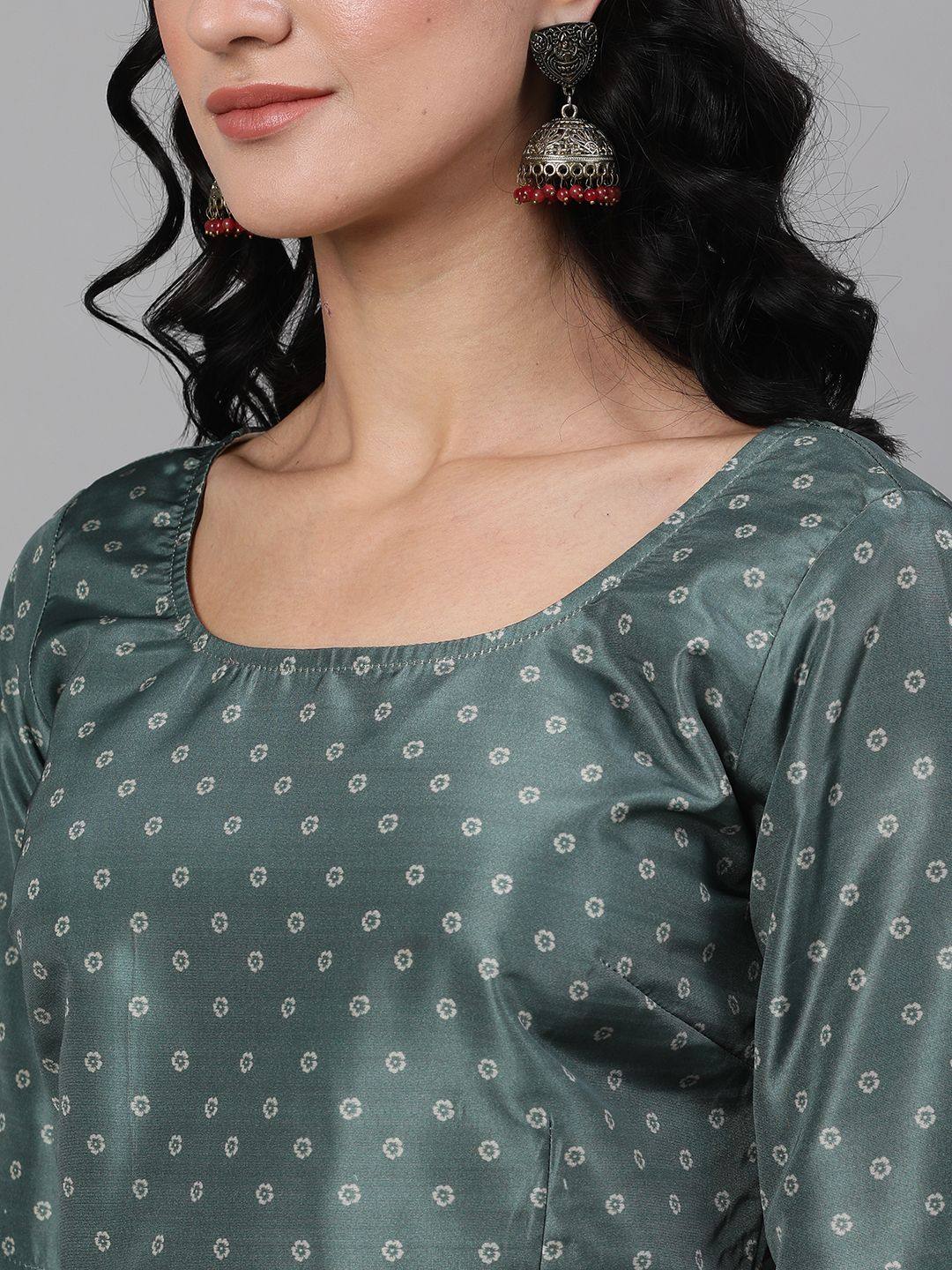 Green Zari Work Lehenga With Net Dupatta - Ria Fashions