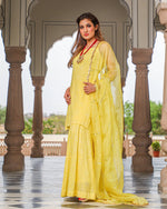 Yellow Sharara Suit Set with Dupatta - Ria Fashions