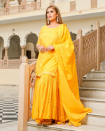 Yellow Suit Set with Dupatta - Ria Fashions