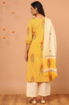 Yellow Printed Kurta Palazzo Suit Set with Dupatta - Ria Fashions