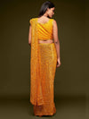 Yellow Georgette Sequined Saree - Ria Fashions
