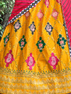Yellow Silk Embroidered Lehenga Choli Set with Dupatta