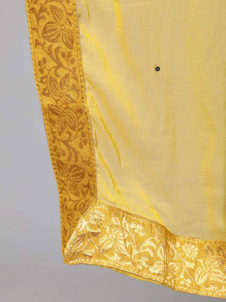 Mustard Printed Palazzo Suit Set with Dupatta - Ria Fashions