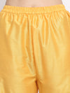 Cotton Silk Yellow Foil, Gota & Zari Detailing Suit Set with Georgette Dupatta